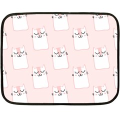 Fluffy Cat Pets Double Sided Fleece Blanket (mini)  by artworkshop