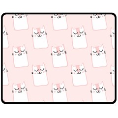 Fluffy Cat Pets Double Sided Fleece Blanket (medium)  by artworkshop