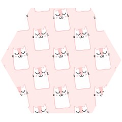 Fluffy Cat Pets Wooden Puzzle Hexagon by artworkshop