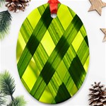 Leaves Grass Woven Ornament (Oval) Front