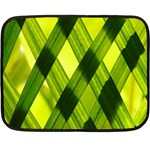 Leaves Grass Woven Double Sided Fleece Blanket (Mini)  35 x27  Blanket Back