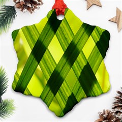 Leaves Grass Woven Snowflake Ornament (two Sides) by artworkshop