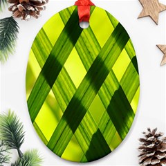 Leaves Grass Woven Ornament (oval)