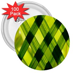 Leaves Grass Woven 3  Buttons (100 Pack)  by artworkshop