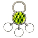 Leaves Grass Woven 3-Ring Key Chain Front