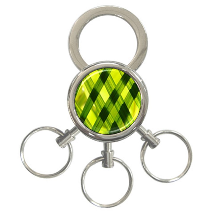 Leaves Grass Woven 3-Ring Key Chain