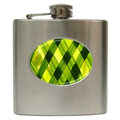 Leaves Grass Woven Hip Flask (6 Oz) by artworkshop