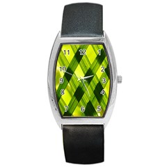 Leaves Grass Woven Barrel Style Metal Watch by artworkshop