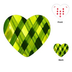 Leaves Grass Woven Playing Cards Single Design (heart)