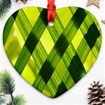 Leaves Grass Woven Heart Ornament (Two Sides) Front