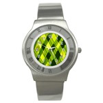 Leaves Grass Woven Stainless Steel Watch Front