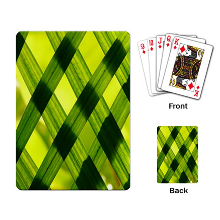 Leaves Grass Woven Playing Cards Single Design (Rectangle)