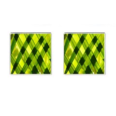 Leaves Grass Woven Cufflinks (square) by artworkshop