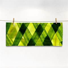 Leaves Grass Woven Hand Towel by artworkshop