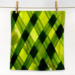 Leaves Grass Woven Face Towel by artworkshop