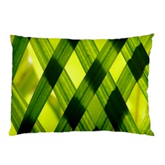 Leaves Grass Woven Pillow Case by artworkshop