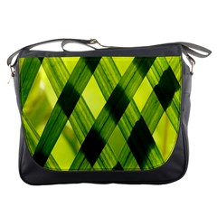 Leaves Grass Woven Messenger Bag by artworkshop