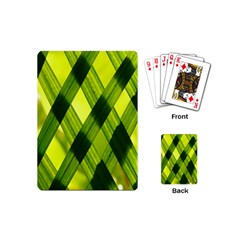 Leaves Grass Woven Playing Cards Single Design (mini) by artworkshop