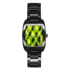 Leaves Grass Woven Stainless Steel Barrel Watch by artworkshop