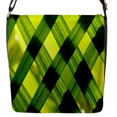 Leaves Grass Woven Flap Closure Messenger Bag (s) by artworkshop