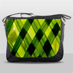 Leaves Grass Woven Messenger Bag by artworkshop