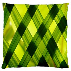 Leaves Grass Woven Large Cushion Case (two Sides) by artworkshop