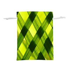 Leaves Grass Woven Lightweight Drawstring Pouch (m) by artworkshop