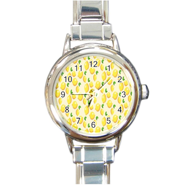 Lemon Round Italian Charm Watch