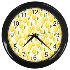 Lemon Wall Clock (black) by artworkshop