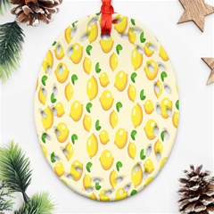 Lemon Oval Filigree Ornament (two Sides) by artworkshop