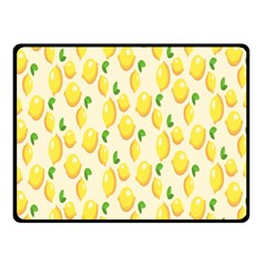 Lemon Double Sided Fleece Blanket (small)  by artworkshop