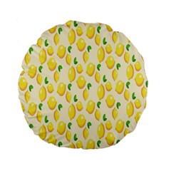 Lemon Standard 15  Premium Flano Round Cushions by artworkshop