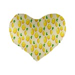 Lemon Standard 16  Premium Flano Heart Shape Cushions Back