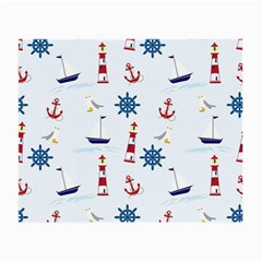 Lighthouse Sail Boat Seagull Small Glasses Cloth by artworkshop