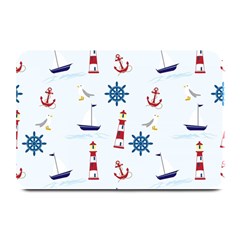 Lighthouse Sail Boat Seagull Plate Mats by artworkshop