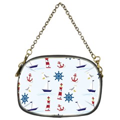 Lighthouse Sail Boat Seagull Chain Purse (two Sides) by artworkshop