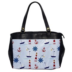 Lighthouse Sail Boat Seagull Oversize Office Handbag by artworkshop