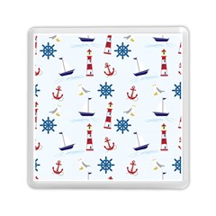 Lighthouse Sail Boat Seagull Memory Card Reader (square) by artworkshop