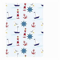 Lighthouse Sail Boat Seagull Small Garden Flag (two Sides) by artworkshop