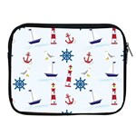 Lighthouse Sail Boat Seagull Apple iPad 2/3/4 Zipper Cases Front