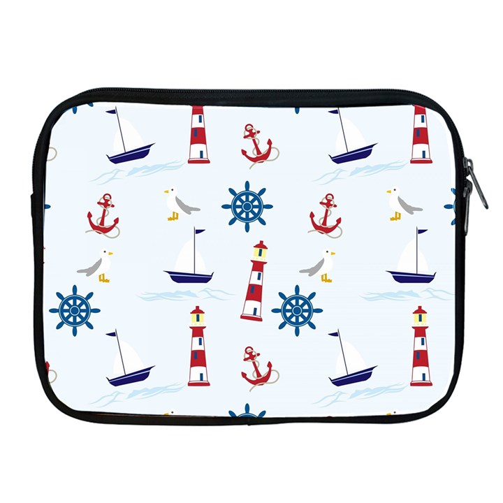 Lighthouse Sail Boat Seagull Apple iPad 2/3/4 Zipper Cases