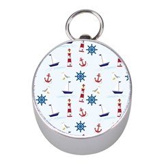 Lighthouse Sail Boat Seagull Mini Silver Compasses by artworkshop