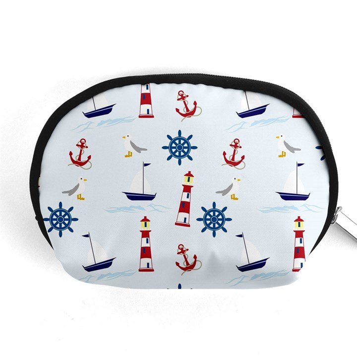 Lighthouse Sail Boat Seagull Accessory Pouch (Medium)