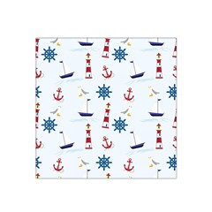 Lighthouse Sail Boat Seagull Satin Bandana Scarf 22  X 22  by artworkshop