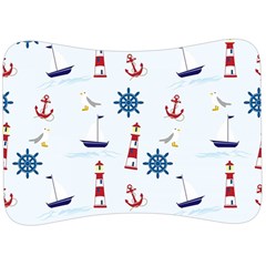 Lighthouse Sail Boat Seagull Velour Seat Head Rest Cushion by artworkshop