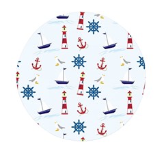 Lighthouse Sail Boat Seagull Mini Round Pill Box by artworkshop