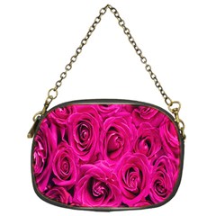 Pink Flowers Roses Chain Purse (one Side) by artworkshop