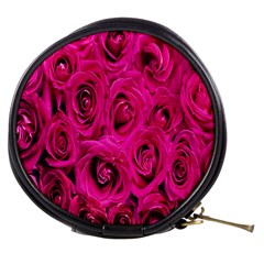 Pink Flowers Roses Mini Makeup Bag by artworkshop