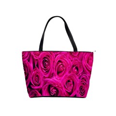 Pink Flowers Roses Classic Shoulder Handbag by artworkshop