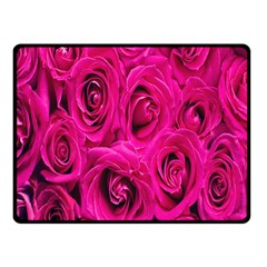 Pink Flowers Roses Fleece Blanket (small) by artworkshop